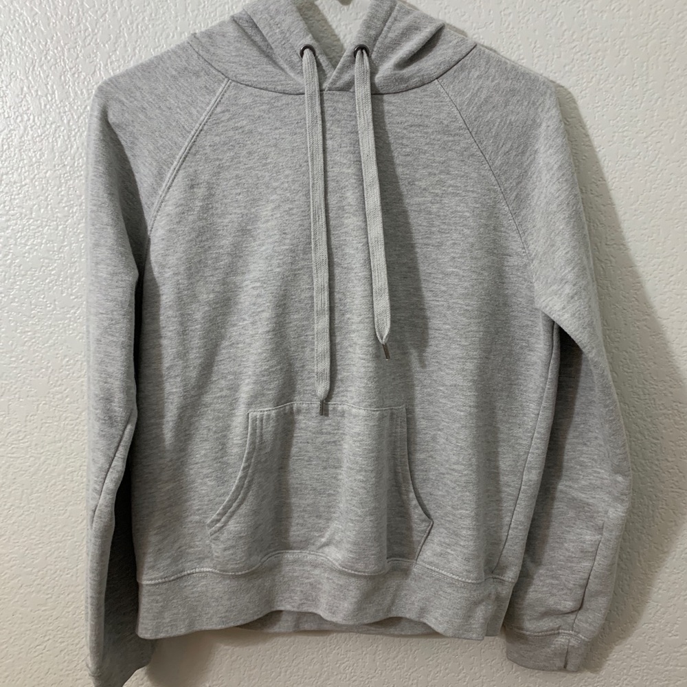 Gray hoodie sweatshirt